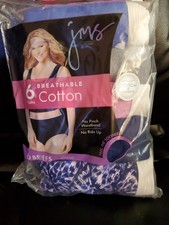 PACK 6 JMS JUST My SIZE WOMEN'S BREATHABLE COTTON BRIEFS SIZE 9 or 14/16
