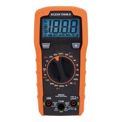 Klein Tools MM325 Multimeter, Digital Manual-Ranging w/o Case, Orange/ Black