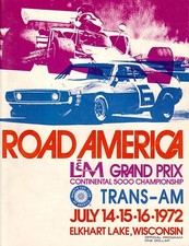 1972 Road America Grand Prix Continental Trans Am Elkhart Lake Wisconsin Poster 1972 Road America Grand Prix Continental Trans Am Elkhart Lake Wisconsin Poster