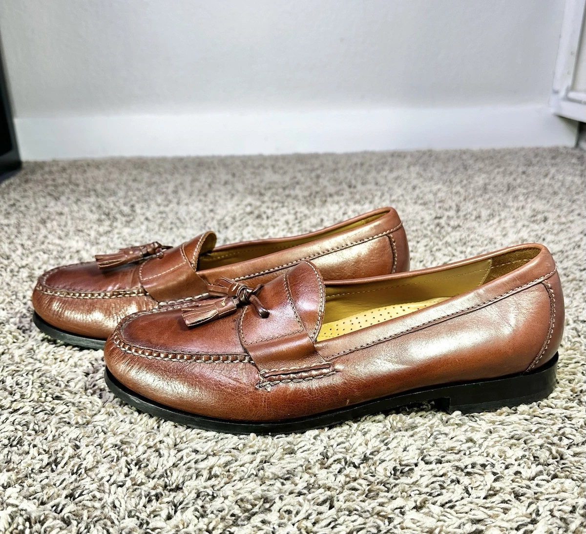 Cole Haan Men’s 10.5D Mahogany Leather Pinch Tassel Loafers Classic Dress Shoes COLE HAAN Pinch Tassel Leather Loafers Men main image 3