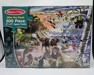 NEW Melissa & Doug AFTER THE FLOOD Jigsaw Puzzle 19" x 27" Noah's Ark 500 Pieces - Image 1 of 4