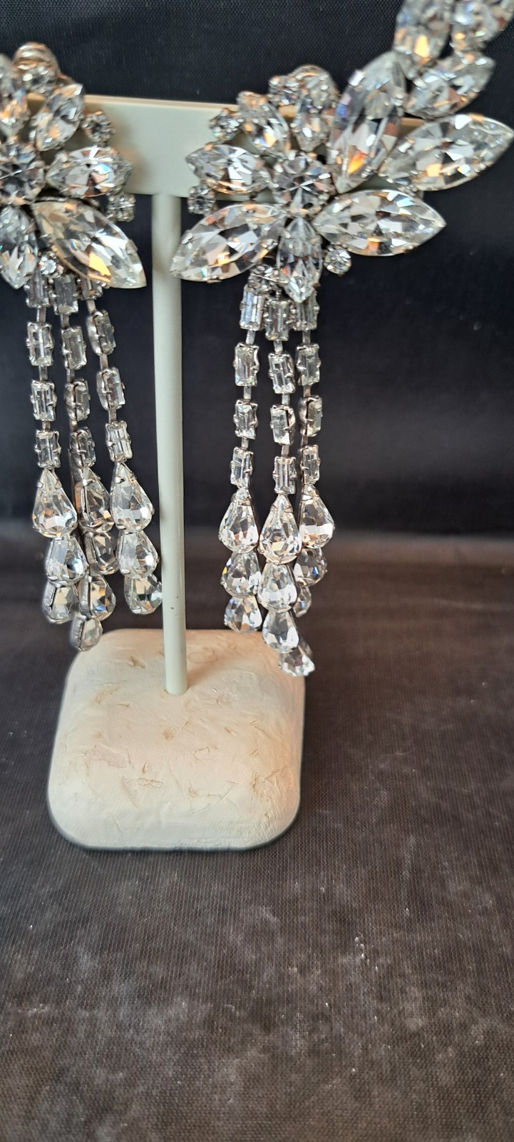 AMAZING Adjustable Dangle Clear Crystal Rhineston… - image 3