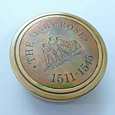 Mary Rose London Maritime Brass Antique Sundial Compass Collectible Gift