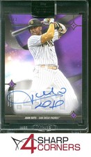 2023 TOPPS LUMINARIES HIT KING AUTOGRAPH PURPLE #HK-JS JUAN SOTO #/3 ENCASED