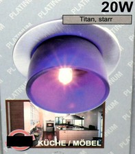 Alaska 3503 Halogen Wand Decken Einbau Strahler Spots Glas Violet Leuchte 20W G4