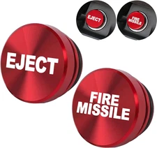 Aluminum Eject FIRE Missile Button Car Cigarette Lighter Plug Cover for Most Aut