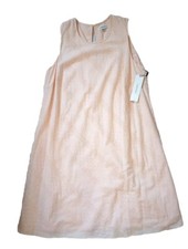 Calvin Klein Women's Cotton Eyelet Trapeze Dress Sz 14W New Lined Knee Length