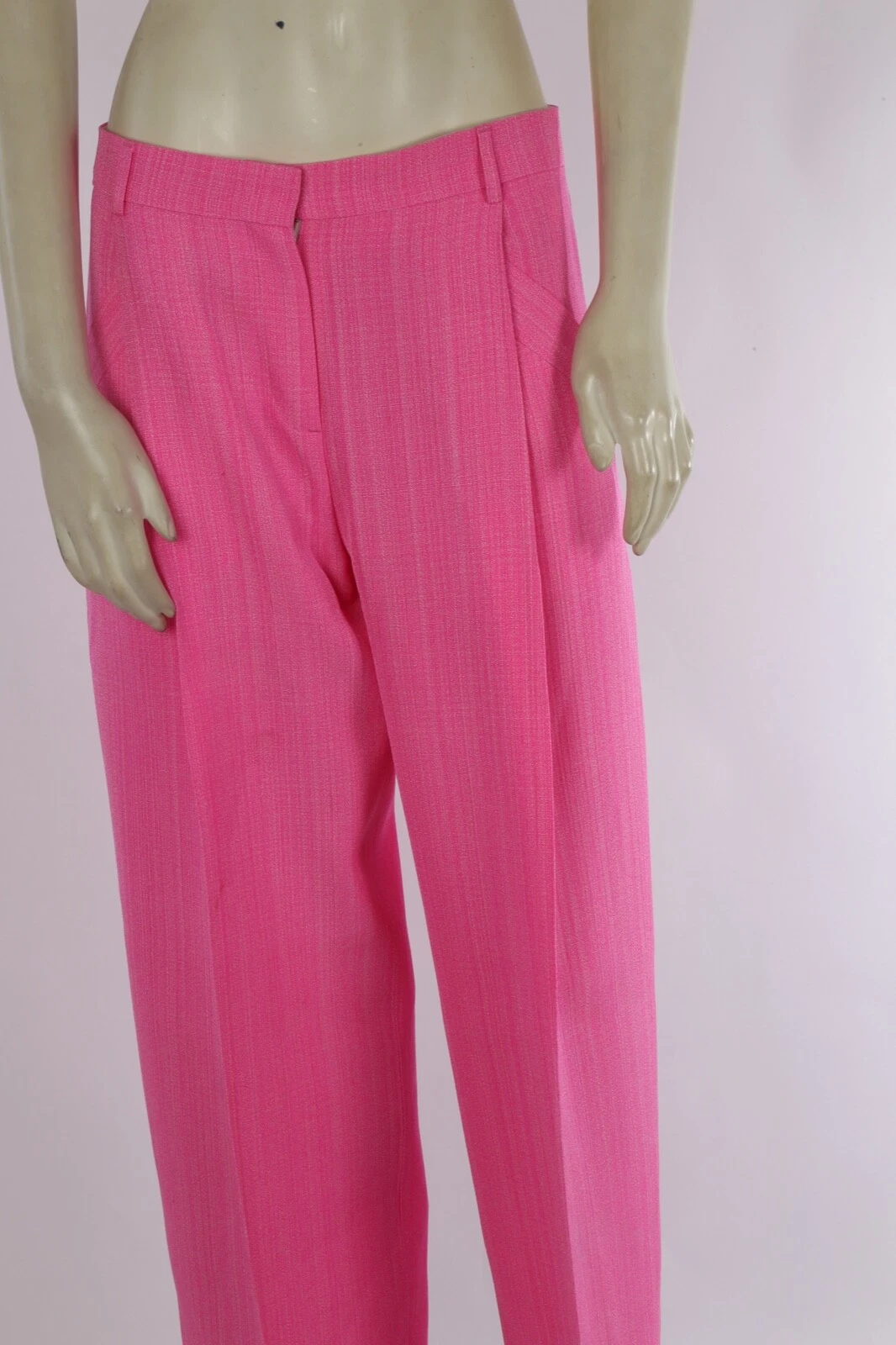 Pantalone JACQUEMUS Le Coup De Soleil rosa plissettato gamba dritta taglia 38