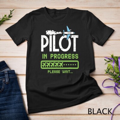 Kids Pilot In Progress, Future pilot Airplane Lovers T-Shirt Unisex T-shirt