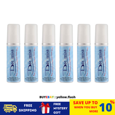 6 Bottle 75ml Dr Mist Natural Aluminum Free Deodorant Spray Removes Body Odor