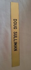 NHL Doug Sulliman New Jersey Devils Locker Room Name Plate From Brendan Byrne...