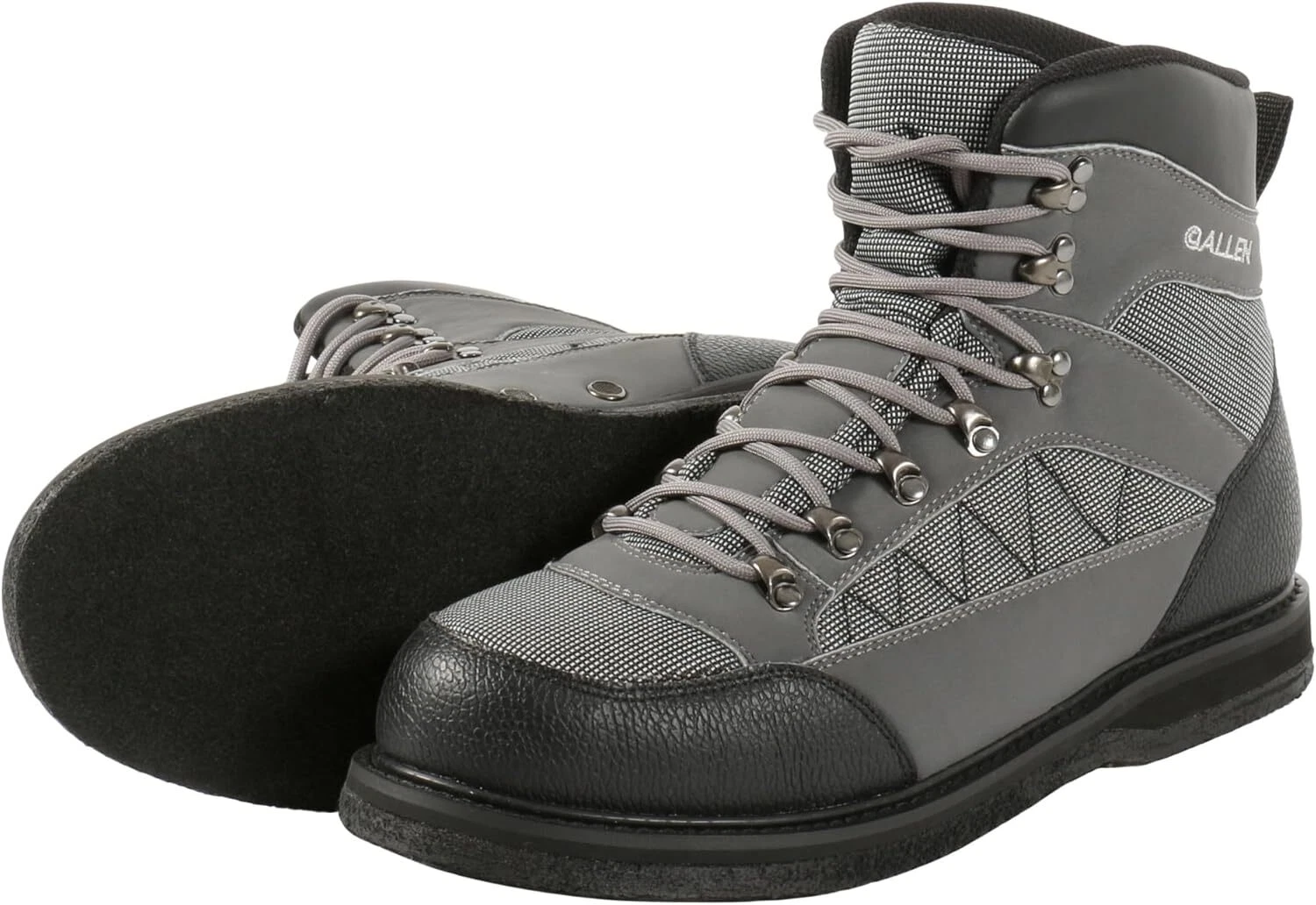 Allen Company Granite River Wading Boot, Felt Sole, Gray