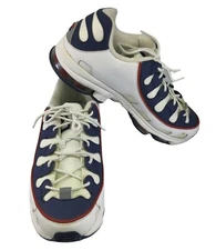 Fila SILVA TRAINER White Navy Red Leather Sneakers Men Shoes Sz 11.5 READ!!!