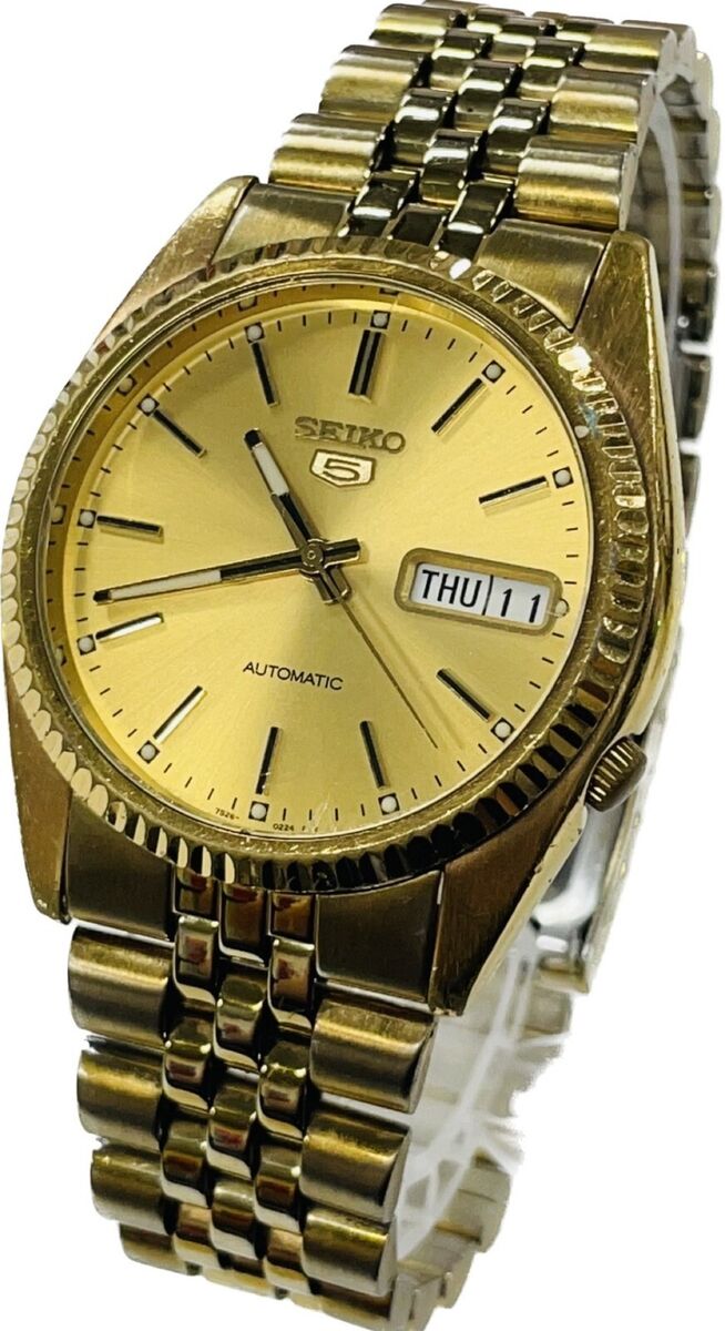 Discount Seiko 5 7S26-3110 Day-Date Automatic Gold Men's Discount Seiko 5 7S26-3110 Day-Date Automatic Gold Men's