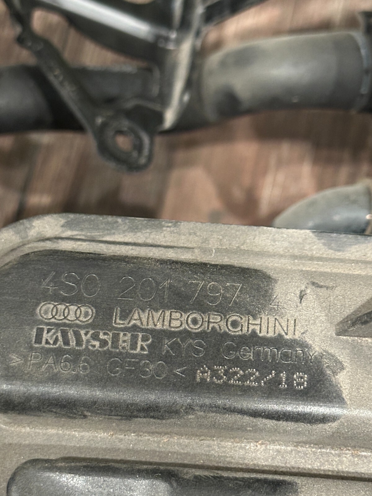 2017 AUDI R8 LAMBORGHINI HURACAN V10 FUEL VAPOR CANISTER W/ HOSES 4S0 201 797 B