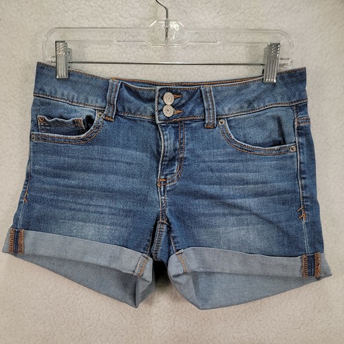 Mudd Womens Shorts Size 7 Blue Denim 