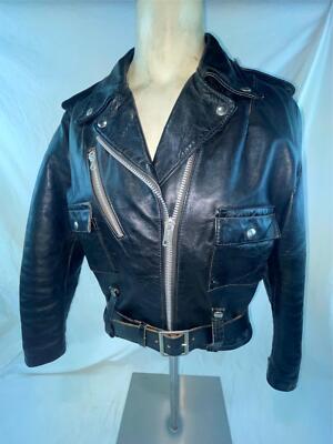 VTG 70S WOMENS MEDIUM HARLEY DAVIDSON CYCLE QUEEN LEATHER