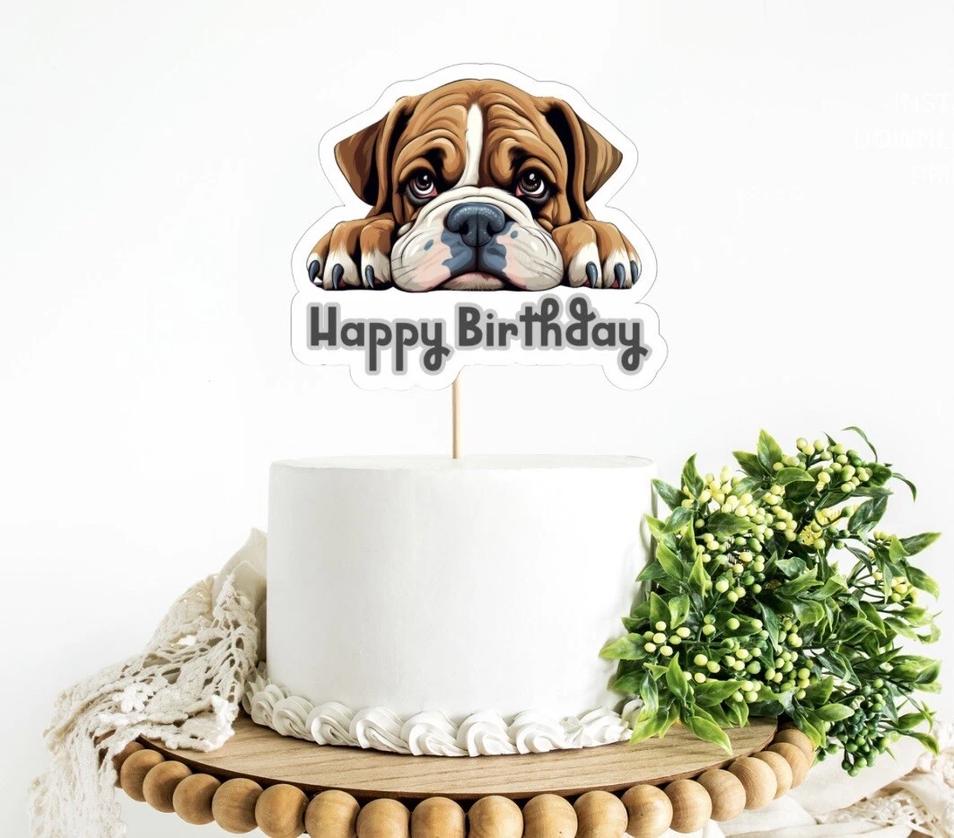 English bulldog birthday clearance cake