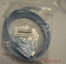 NEW GENUINE OEM Cisco 72-3383-01 RJ-45 to DB-9 F Router Console Cable 6' - Blue