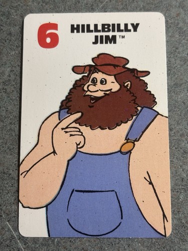 1985 Titan Sports Hulk Hogan's Rock 'n' Wrestling Game HILLBILLY JIM #6 C