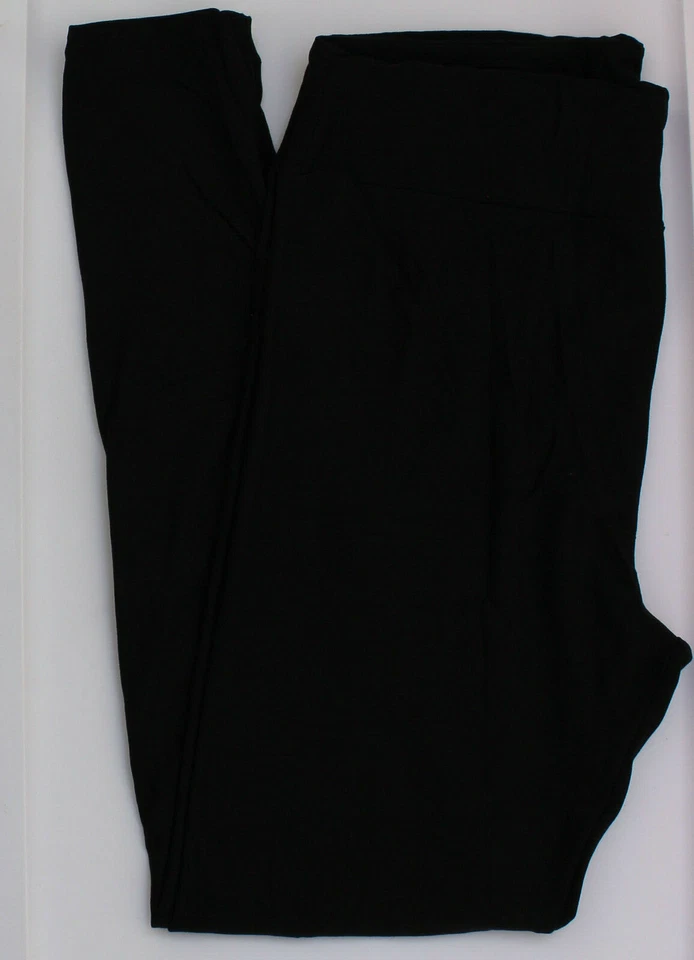 Two pack OS LuLaRoe One Size Leggings Solid Black 2 pack bundle Free Shipping - Image 2 of 4