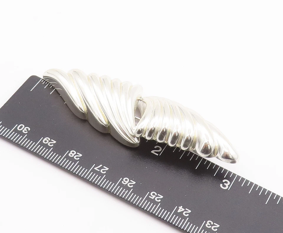 Broche prendedor vintage de plata de ley 925 CHRISTIAN DIOR alas en ángulo giratorio BP10672 Foto 4 de 4