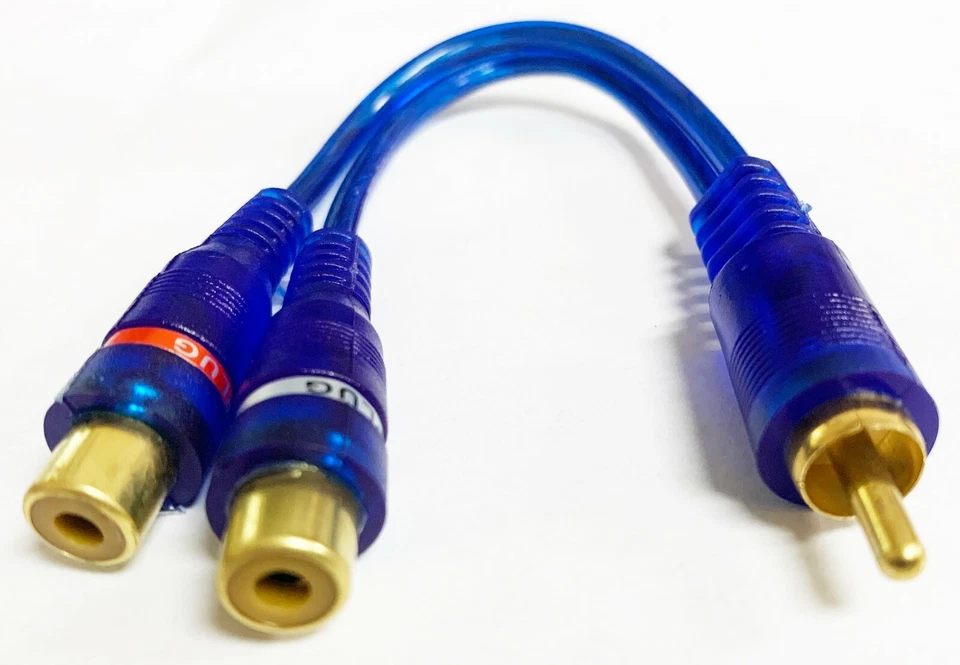 Audiotek AT-Y2F1M RCA Y-Adapter 1 Male 2 Female Gold Plated Splitter 6 Pieces — 第 4/4 张图片
