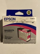 Exp 05.2009 New In Box Genuine Epson Pro 3800 Magenta 80ml K3 Ink T5803 T580300