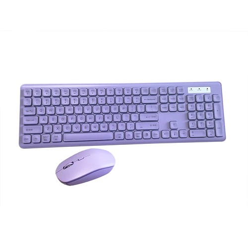 Wireless Keyboard and Mouse Combo RGB Backlit, Rechargeable Light Up Letters - Picture 9 of 21