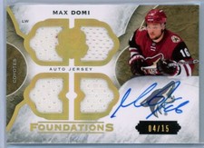 2015-16 The Cup Foundations Jersey Autographs #CFMD Max Domi RC JERSEY AUTO /15