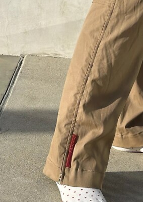 パンツ PRADA SPORTS stripe work detail pants Authentic Vtg 90s Prada Sport Trouser Pants 52 Red Stripe