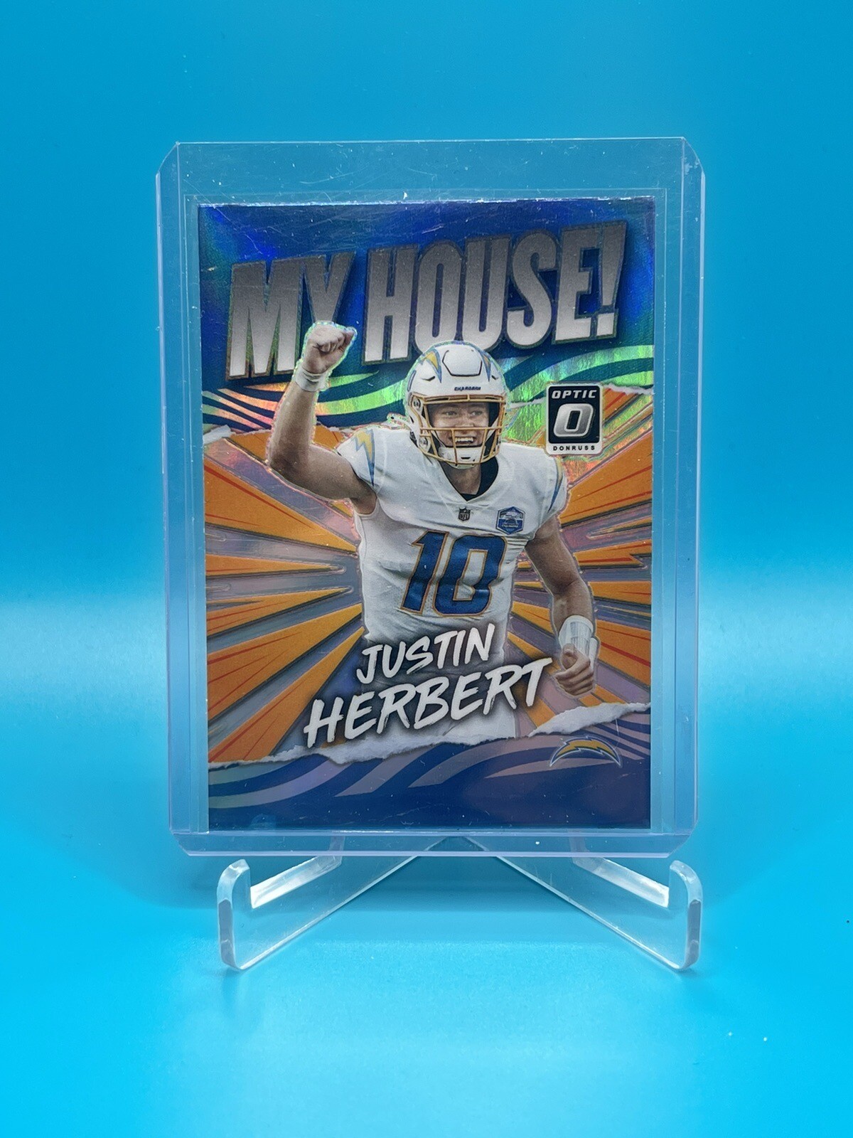 2021 Donruss Optic Justin Herbert My House! Holo Prizm #MH-13 Chargers