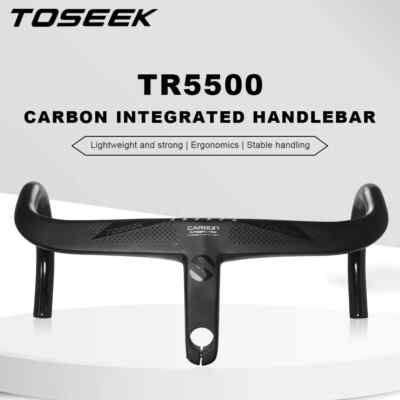 Bike Full Carbon Fiber Stem Integrated Bicycle Handlebar Ultra Light 28.6mm