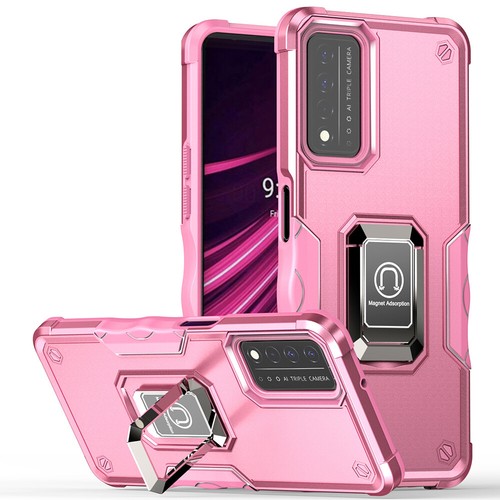 For T-Mobile Revvl V Plus Metal Ring Kickstand Case Dual Layer Shockproof Cover - Picture 33 of 44