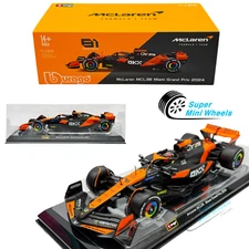 Bburago 1:24 F1 McLaren MCL38 Miami Grand Prix 2024 #81 Oscar Piastri