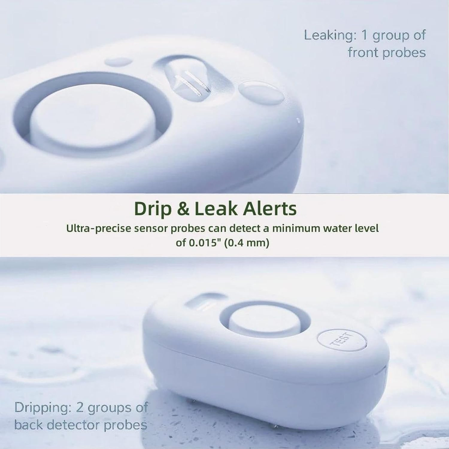 5 Pack Water Leak Detectors for Home, 100Db Water Sensor Alarm for Basement, Wat