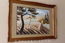 SUPERB! MID CENTURY ORIG. TURNER PAINTING! ART CARLOS HOLLYWOOD ERA 50S 60S VTG.