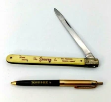 Vtg Set of 2 Sanfax Gerson Co Germany Melon Tester Knife & Pen Ca 1950’s