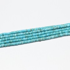 10 Strand 2x4mm Natural Turquoise Stone Rondelle Gemstone Abacus Loose Beads 15"