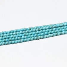 10 Strand 2x4mm Natural Turquoise Stone Rondelle Gemstone Abacus Loose Beads 15"