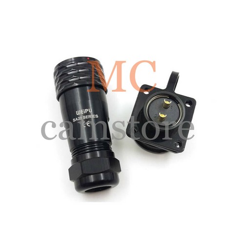 SA2010/P2B, SA2013/S2B 2 pines conector impermeable IP67 soldadura conector aviación - Imagen 6 de 10