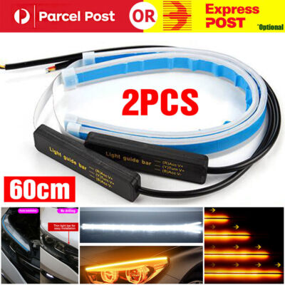 2x Auto sequentielle LED Streifen Blinker DRL Tagfahrlicht Anzeige UK