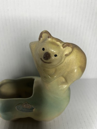 Vintage Rosenmeade Cute Koala Bear Planter Unique Signed & Numbered Clay Pottery - 第 3/12 張圖片