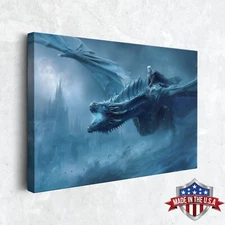 Crowned in Cold Flame Wall Art, Canvas Print for Home Decor, Wall Decor Poster