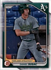 2024 Bowman Base Daniel Susac #BP-42 Oakland Athletics Prospect Baseball Card