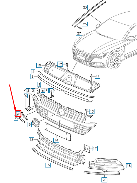COUVERCLE DE TRANSMISSION AVANT VOLKSWAGEN ARTEON 3H7 3G8807241B041