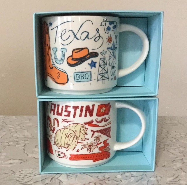 2 Starbucks Austin And Texas “Been There Series” 14oz Collector Mugs eBay