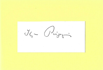 Ilya Prigogine ''Nobelpreis'' Autogramm signed 10x15 cm Karteikarte