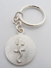 Lizard: 925 Silver Keychain - Iguana - Ramarro - Geco - Reptile