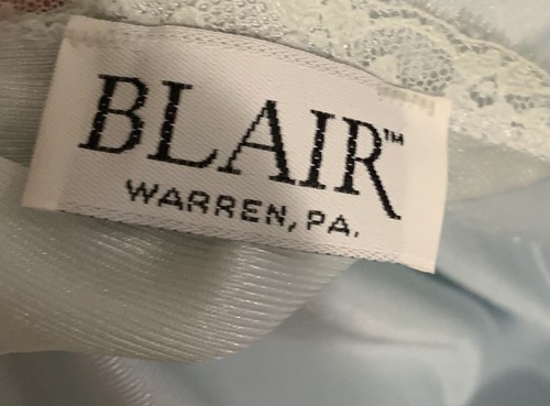 Vintage Blair Womens Peignoir Set Blue Nightgown &Robe Sleepwear Medium 2pc (Q) - Picture 12 of 21